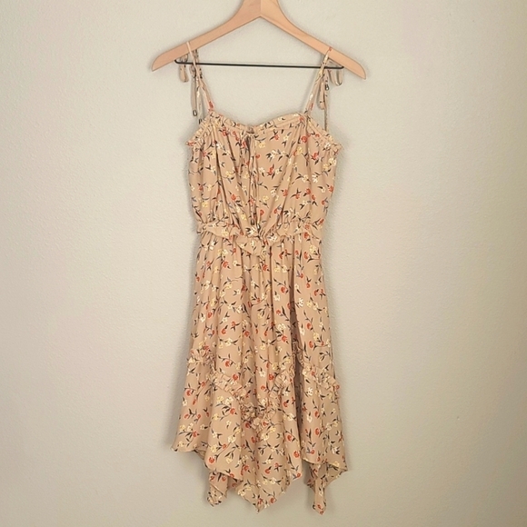 J.O.A. Floral Tie Shoulder Floral Dress Size Small - Picture 2 of 9